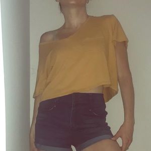 Garage vneck crop top